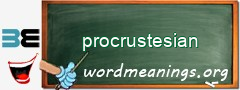 WordMeaning blackboard for procrustesian